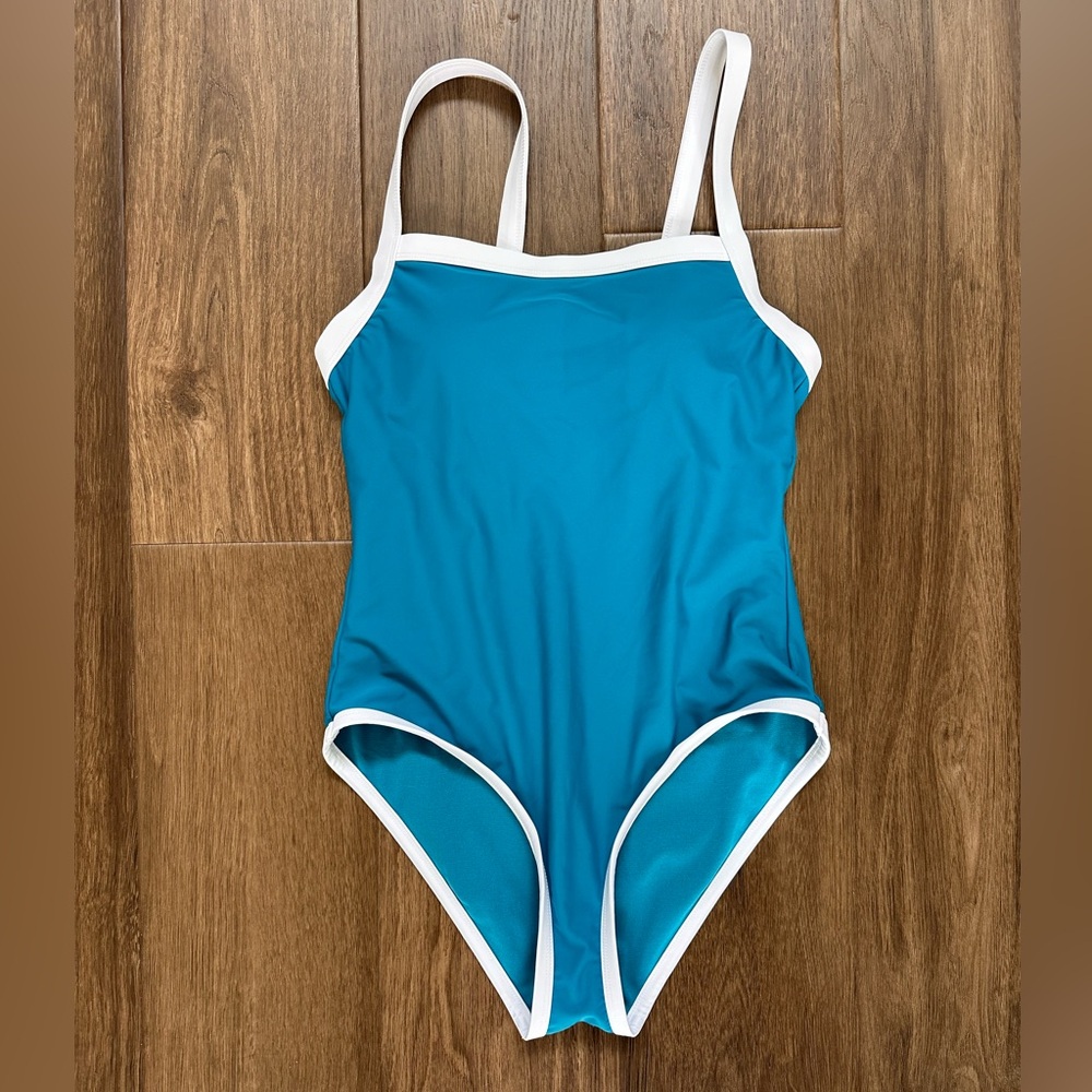 Hurley Swim Square Neck Adjustable Strap One Piece Bathing Suit